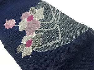 紗 抽象花模様織出し名古屋帯